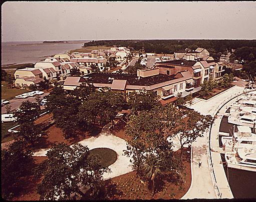 Luxury living on Hilton Head Island. Ocean front lots, 100 x 100 feet, sell for as much as $225,000, 05/1973 Paul Conklin (1929-2003).