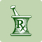 A green icon representing prescription drugs.