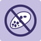 A purple icon with a magnifying glass and foot print.