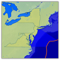 map showing Mid-Atlantic Region areas