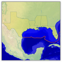 map showing Gulf of Mexico Region areas