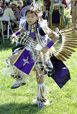 A young traditional dancer performs 