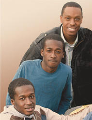 Image of three African American young men