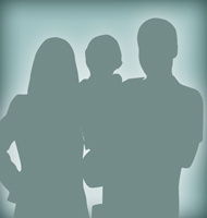 image of a silhouetted family