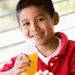 boy drinking juice