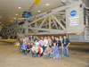 A group of tweeters get to a private viewing of Goddard's giant centrifuge used for spacecraft testing during the Sun Earth Day Tweet Up on March 19, 2011.