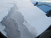 Arctic sea ice as viewed from the P-3 window.
