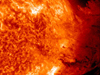 SDO image of coronal mass ejection on 06.07.2011 taken in 304 Angstrom.