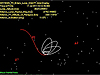 ARTEMIS P2 Joins P1 in Lunar Orbit. This image shows lunar orbit insertion as the incoming red trajectory.