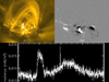 A still from the video shows a compilation of solar data from various instruments on SDO recording a flare on May 5, 2010.