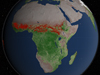 visualization of fires in Africa