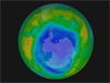 visualization of ozone hole in August 2011