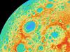 topographical map of the moon