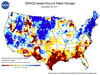 GRACE groundwater map of continental U.S.