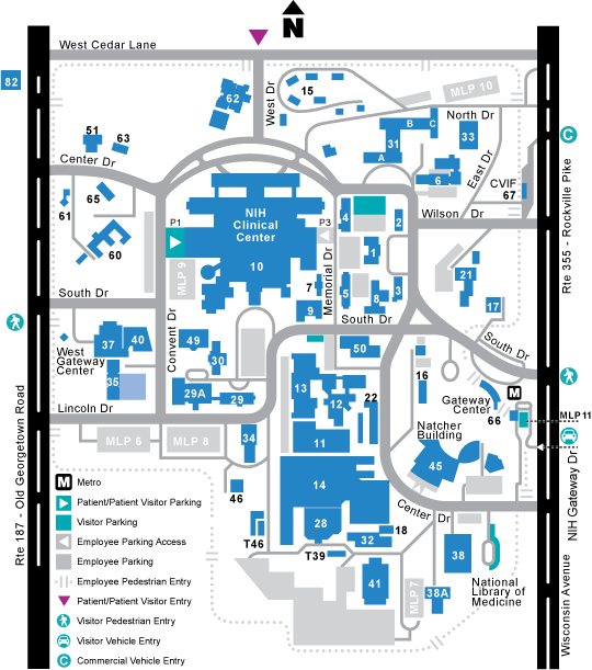 Map of the NIH Campus