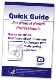 cover of Quick Guide for Mental Health Professionals Based on TIP 42 - click to view publication