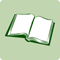 Un símbolo gráfico verde de un libro abierto.