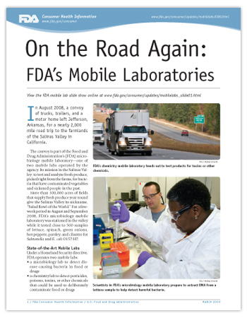PDF Cover Image - On the Road Again: FDA's Mobile Laboratories