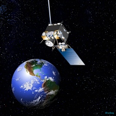 artists concept of GOES-13 orbiting the earth