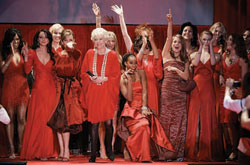 Female musical artists celebrate the conclusion of The Heart Truth's Red Dress Collection 2006 Fashion Show