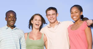 Photo: A group of smiling teenagers