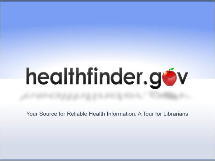 The healthfinder.gov Librarian Tutorial video screen shot