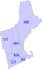 U.S. EPA Region 1 state map