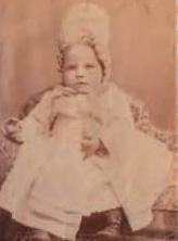 A baby photo of Mildred Ray Harrison.