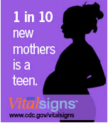 1 in 10 new mothers is a teen