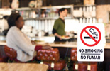 Photo of No Smoking sign at a restaurant