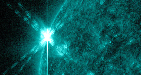 SDO recorded this view of an M5.6 class solar flare at 9:01pm EDT on August 17, 2012.