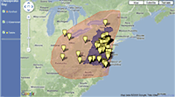 interactive map on the progress on enforcement in the Chesapeake Bay