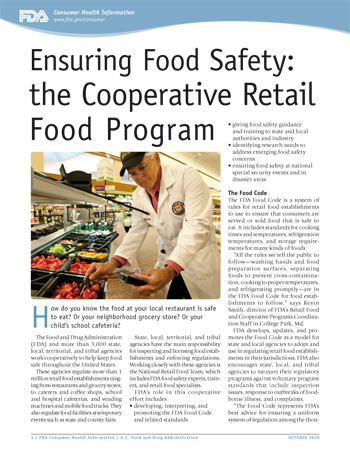 Ensuring Food Safety: The Cooperative Retail Food Program - (JPG)