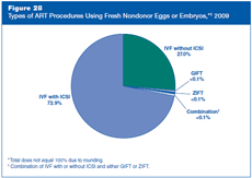 Figure 28:Types of ART Procedures Using Fresh Nondonor Eggs or Embryos 2009.