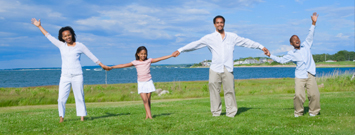 Photo: A family outdoors