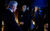 Former President Clinton Watches President Obama Deliver Remarks