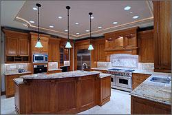 LED lighting in a kitchen. 