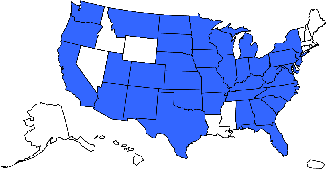 Feed Inspection Contract States: All States except AK, HI, NV, ID, WY, MS, LA, ME, VT, NH, MA, CT, RI
