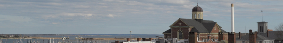 Historic buildings and the waterfront in New Bedford Whaling National Historical Park