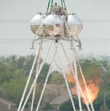 jsc2011e037232 -- Morpheus completes its first hot-fire test
