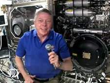 Expedition 29 Commander Mike Fossum encouraged students to participate in the YouTube Space Lab contest.