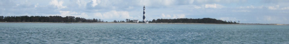 Cape Lookout Lighthouse from Barden Inlet