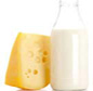 image of a glass of milk and cheese