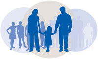 Graphic: Family silhouettes