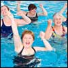 Photo: Women exercising in a swimming pool.