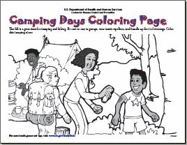 Camping Days Coloring Page
