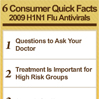6 Consumer Quick Facts for 2009 H1N1 Flu Antivirals Widget