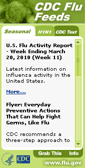 CDC Flu Feeds Widget