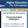 H1N1 Higher Education Widget