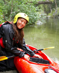 Photo: A kayaker.